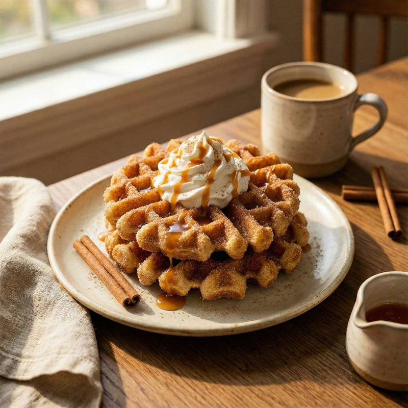 Churro Protein Waffles