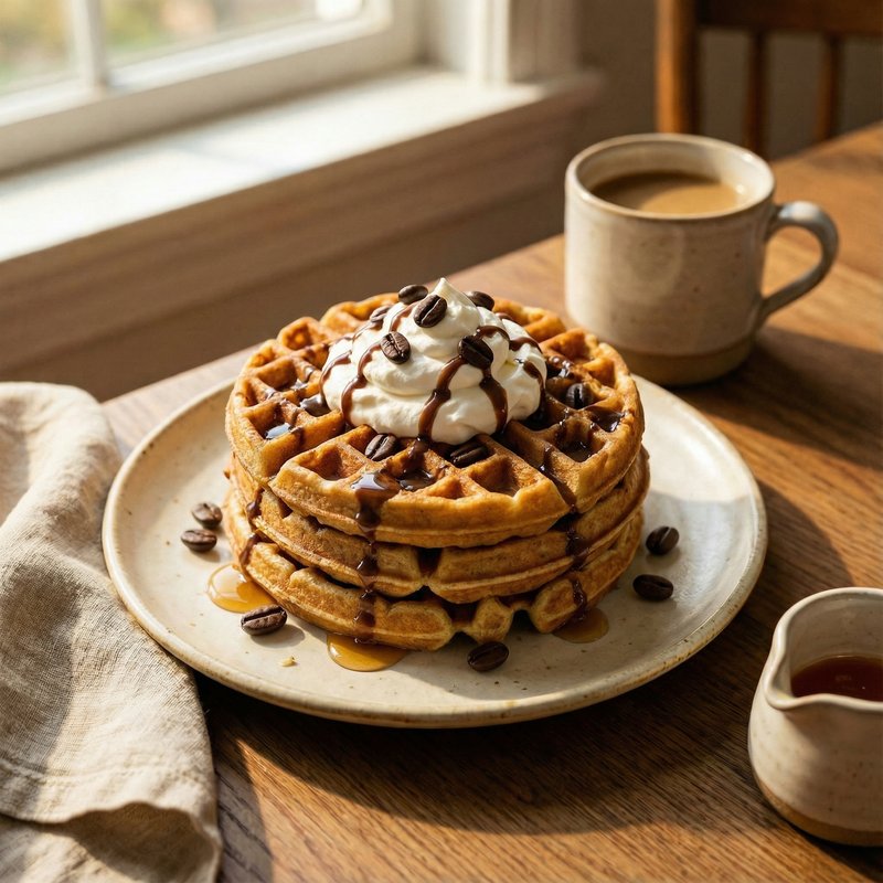 Coffee-Infused Protein Waffles